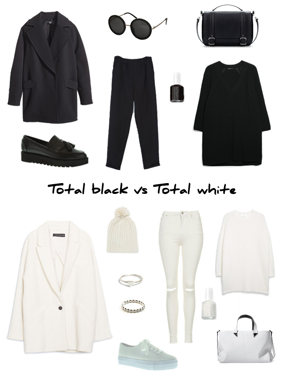 15colgadasdeunapercha_finde_looks_total_black_look_saturday_sabado_negro_vs_total_white_look_sunday_domingo_blanco_portada