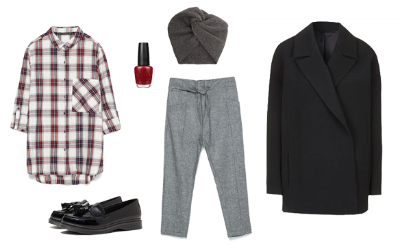 15colgadasdeunapercha_finde_looks_maroon_tartan_shirt_sunday_domingo_camisa_tartan_granate