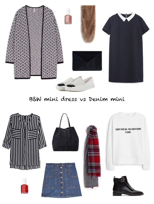 15-colgadas-de-una-percha-finde-looks-weekend-outfits-black-and-white-mini-dress-saturday-mini-vestido-blanco-y-negro-sabado-mini-denim-sunday-mini-tejana-domingo