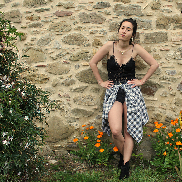 15-colgadas-de-una-percha-blanche-check-shirt-camisa-cuadros-lace-top-encaje-shorts-botines-booties-festival-outfit-look-festivalero-8